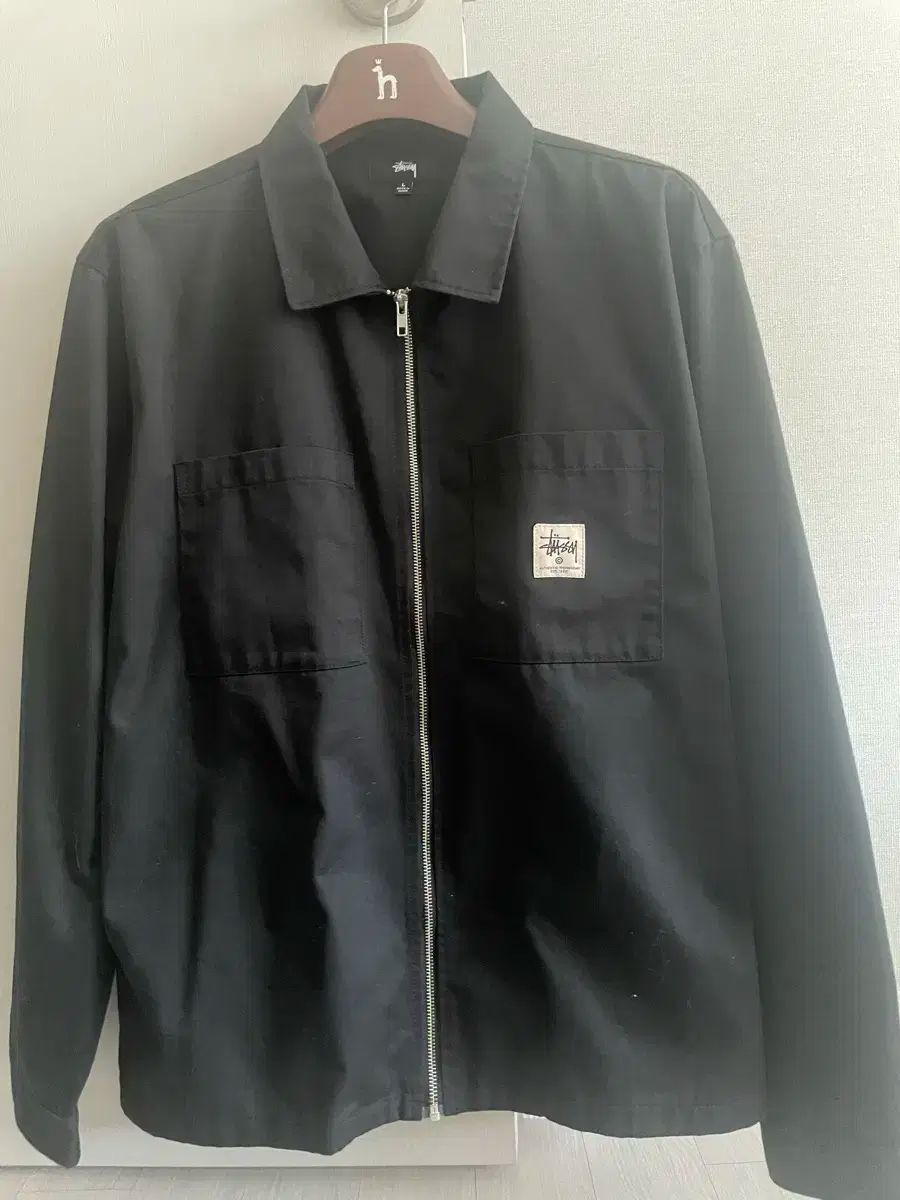 Lサイズ　stussy ステューシー　ワールドワイド　ワーク　ジャケット Stussy Worldwide Zip Work Jacket Black Washed New In Hand