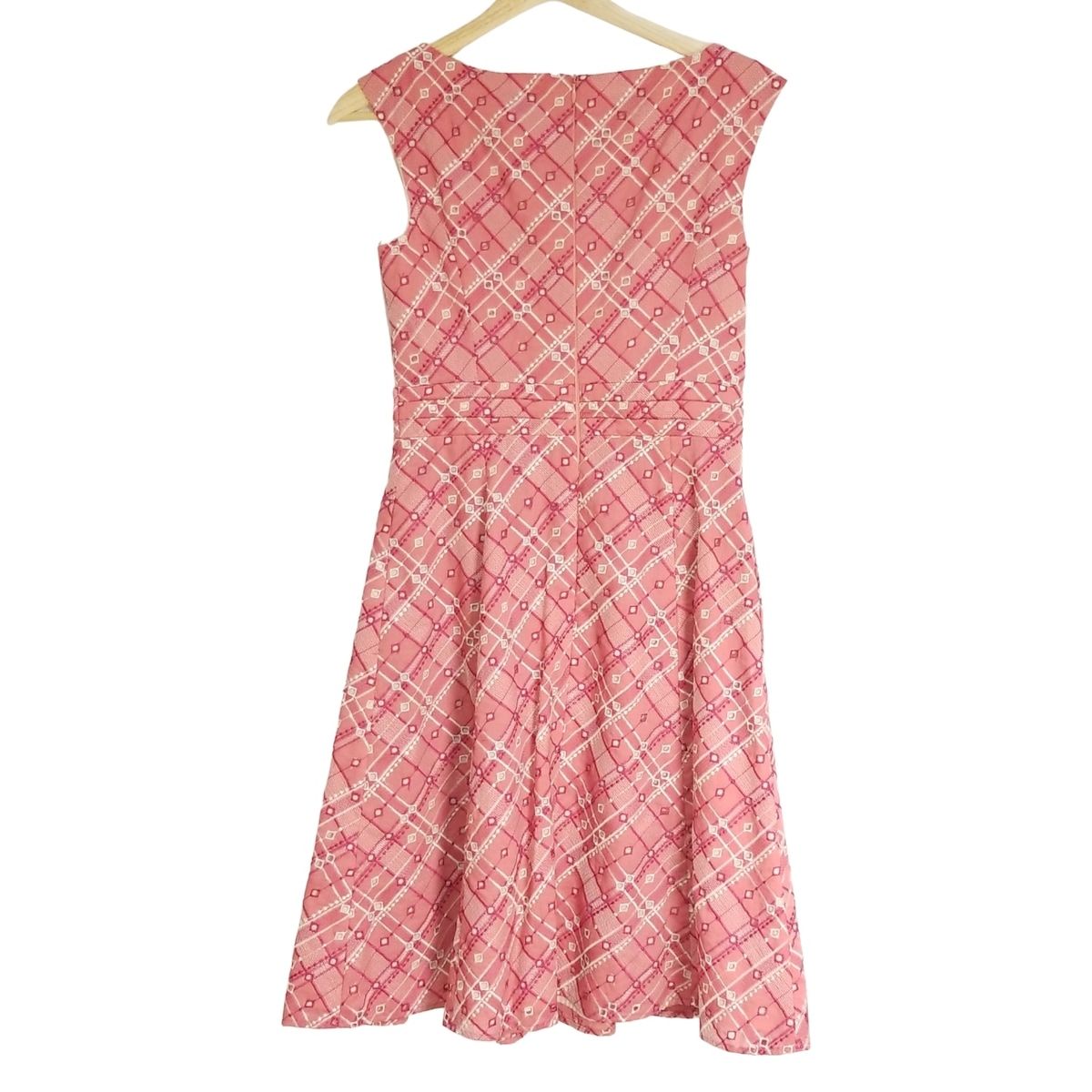 TOCCA トッカ ワンピース サイズ0 XS レディース - ピンク×アイボリー クルーネック ノースリーブ ロング 刺繍