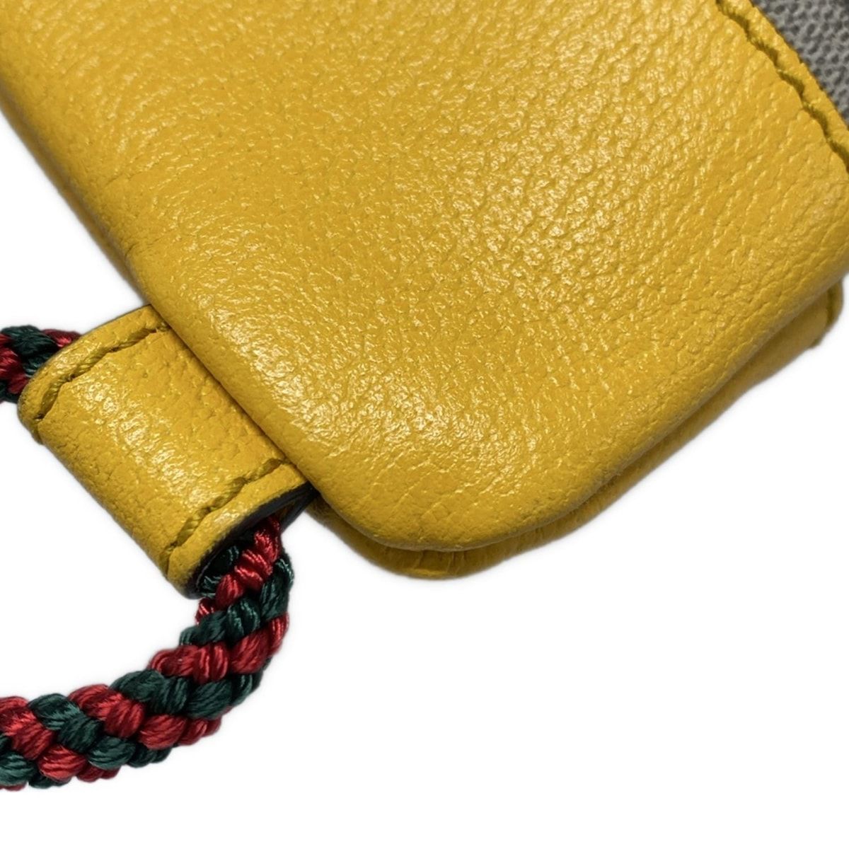 ダークブラウン×ベージュ×イエロー レザー