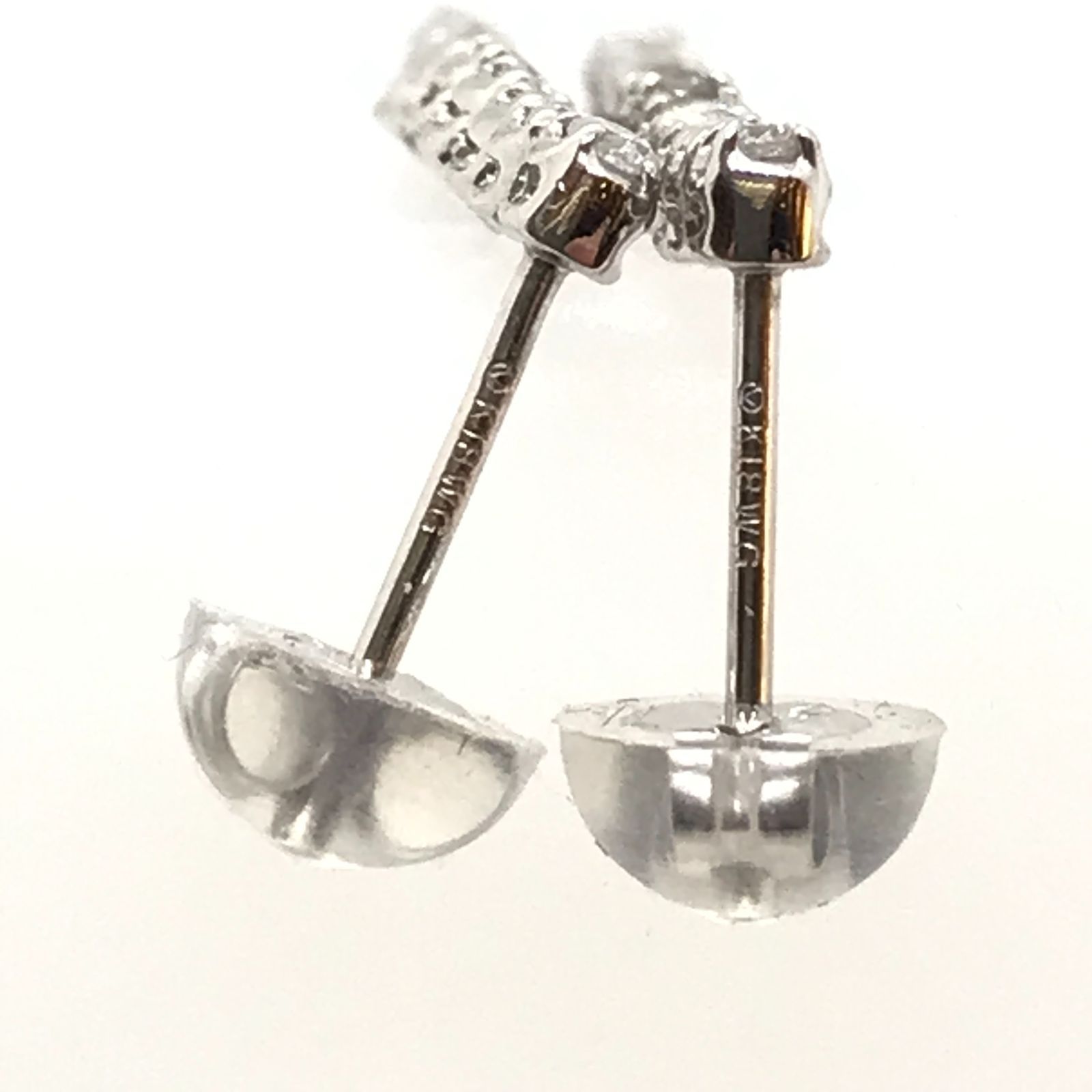 ヴァンドーム青山 K18ホワイトゴールドダイヤモンドピアス（新品仕上げ 