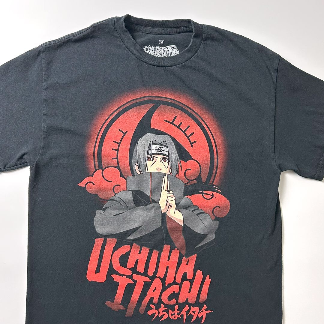 NARUTO アニメTシャツ M うちはイタチ 写輪眼 暁 ナルト疾風伝 NARUTO アニメTシャツ M うちはイタチ 写輪眼 暁 ナルト疾風伝