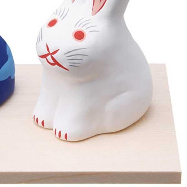 うさぎの置き物 置物 月のうさぎ g122 ◎2個目～大幅値引き対象商品 ※陶器,開運招福