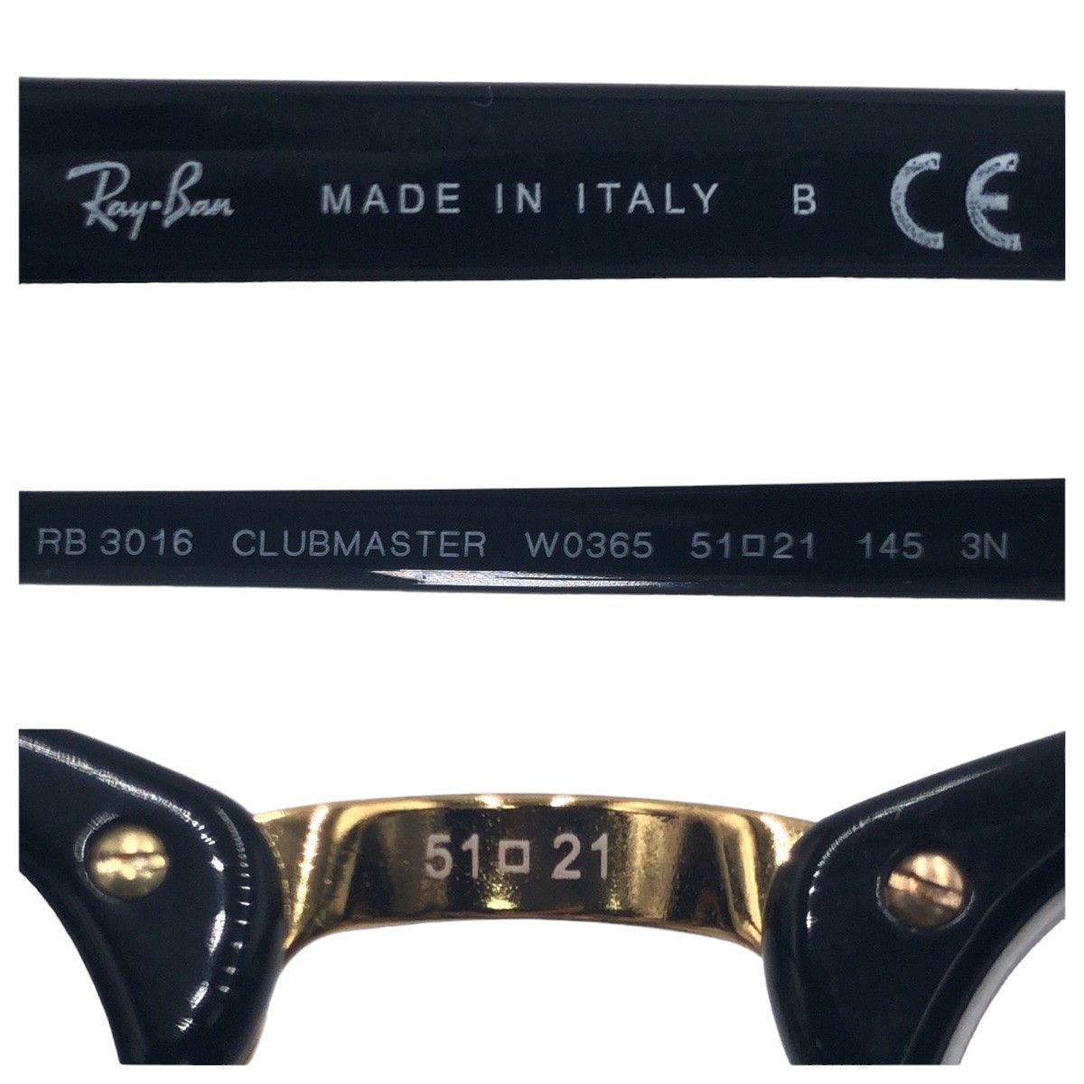 【極美品】Ray-Ban・レイバン・サングラス・黒×ゴールド・50◻︎22 145 Amazon.com: Ray-Ban Men's Casual Square Sunglasses, Black