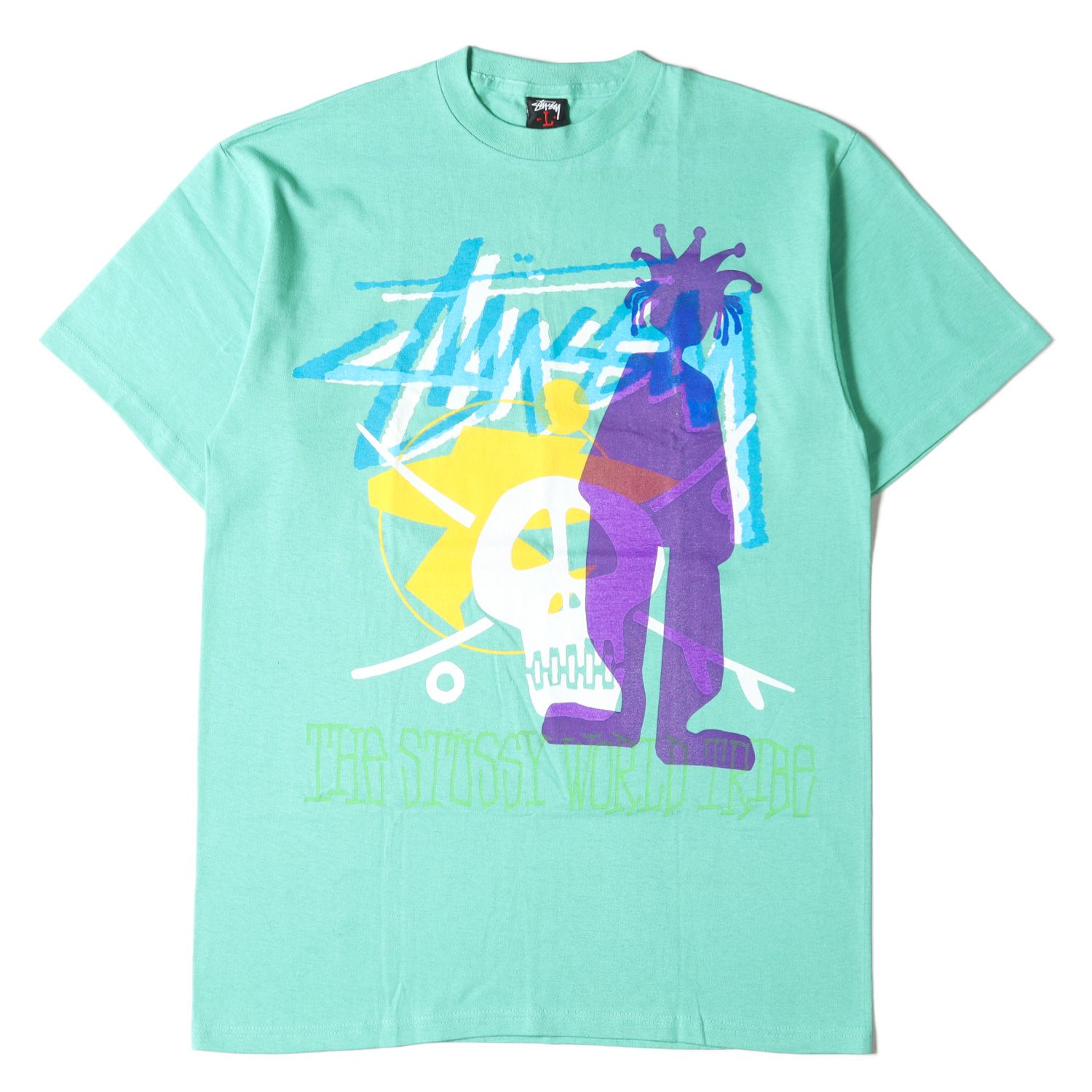 新品 STUSSY ステューシー Tシャツ:L 00s マルチグラフィック 