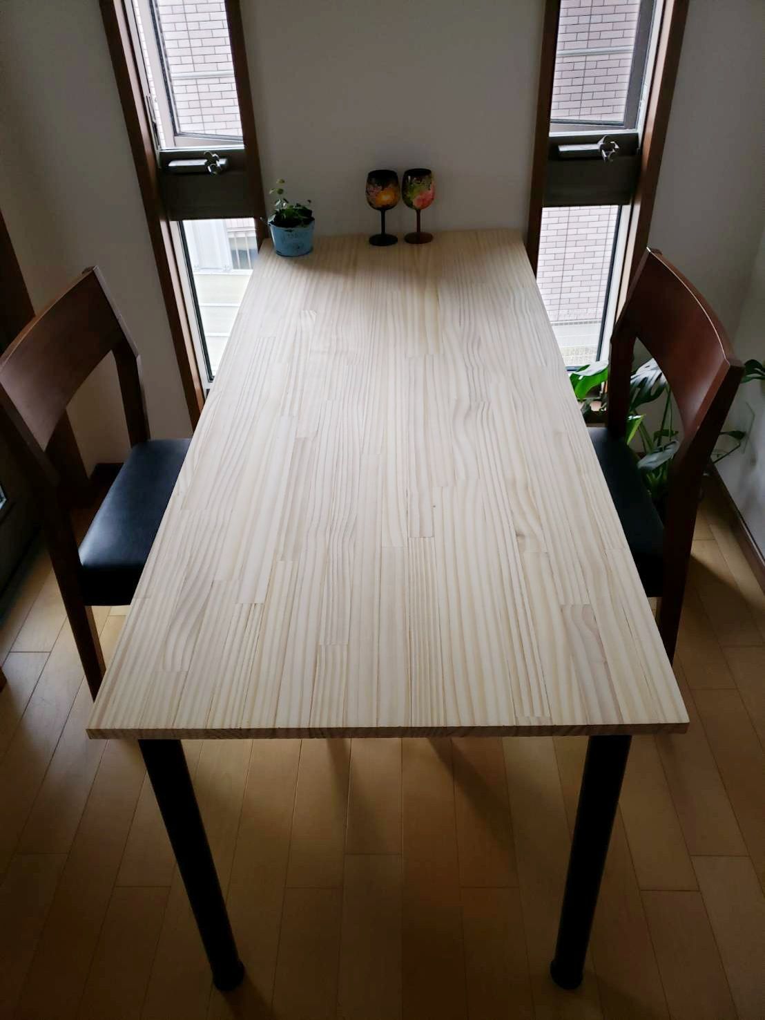 110X60木製脚ウォールナットワックス仕上げテーブル 110X60ウォールナットワックス仕上げテーブル 110X60木製脚