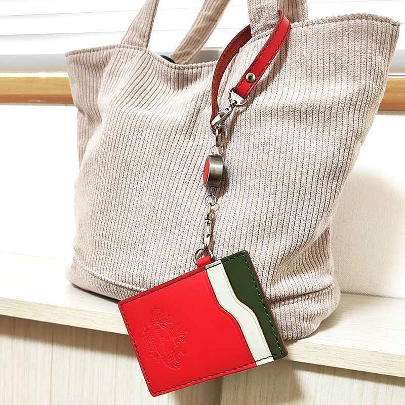 オロビアンコ パスケース リール付き おしゃれ カード入れ 本革 名刺