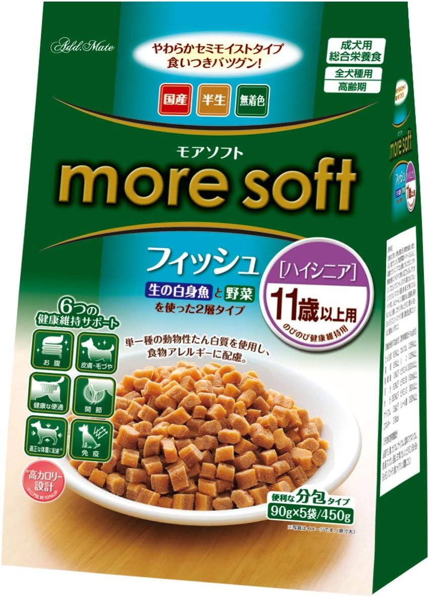 同梱不可 6個セット ペティオ Add.Mate moresoftフィッシュハイシニア450g