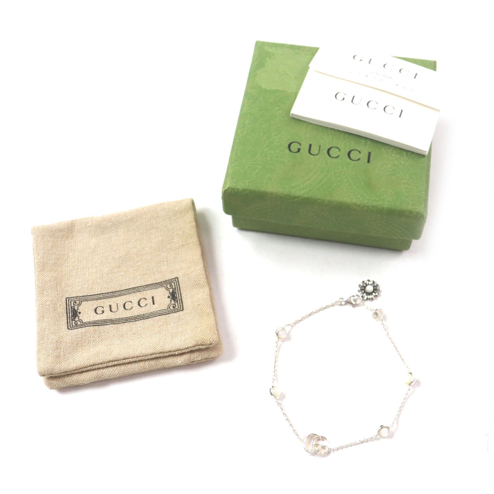 美品▽GUCCI グッチ 527393 ダブルG マザー・オブ・パール