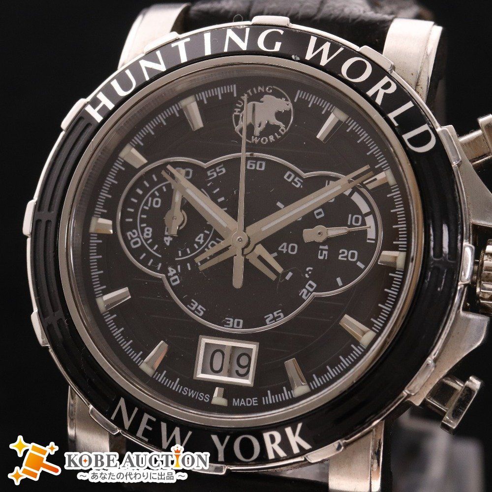 ☆美品☆ HUNTING WORLD クロノグラフ デイト 腕時計 HW-913 楽天市場】ハンティングワールド 腕時計 HW-913【質みなみ