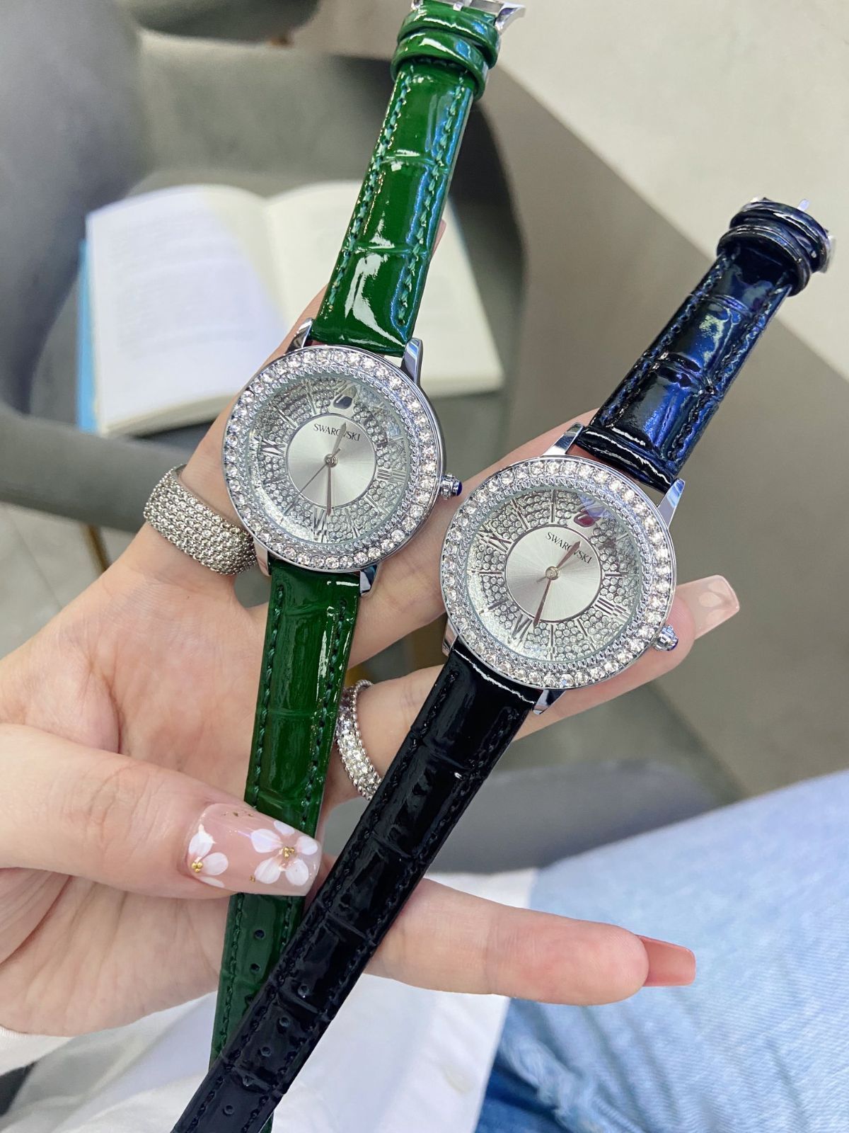 SWAROVSKI/スワロフスキー】 シトラスフィア 腕時計 GP/レザー