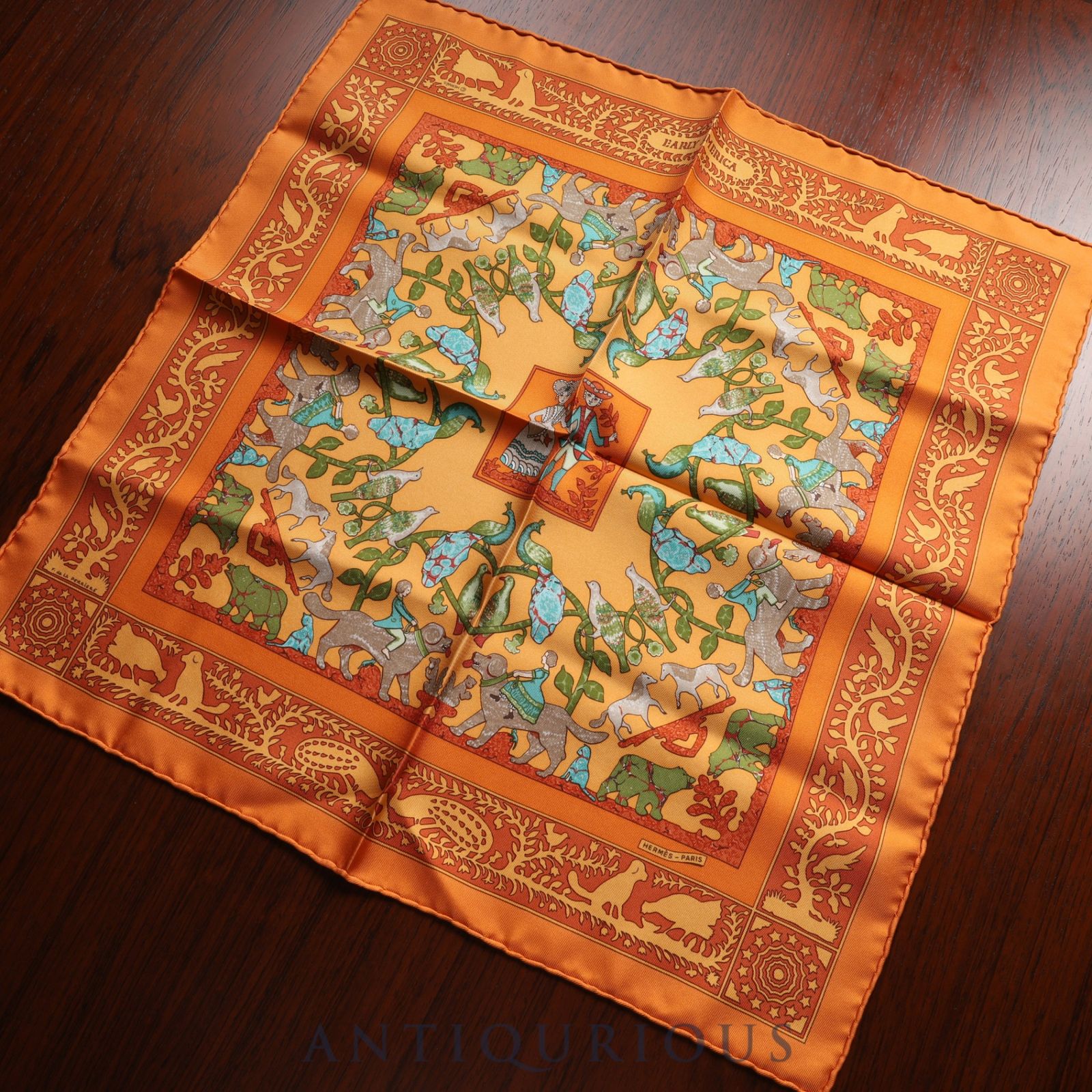 【最終値下げ】HERMES エルメス カレ 45 エルメス スカーフ カレ45 古き良きアメリカ SILK100% - メルカリ