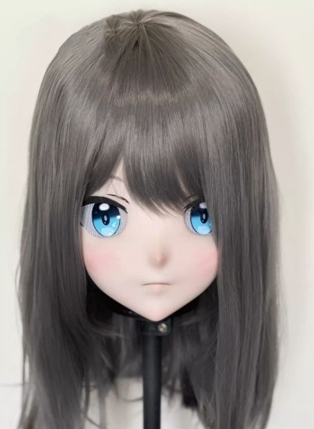 全頭マスク カツラ付き ロック付き Lタイプ フルマスク ドール