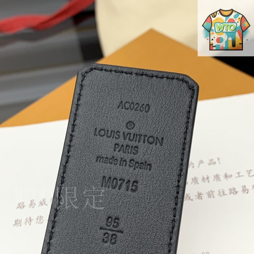 ルイ・ヴィトン　正規品　ヌメ革細ベルト　未使用 今日WTO】Louis Vuitton ルイヴィトン レザーベルト-1-QD86