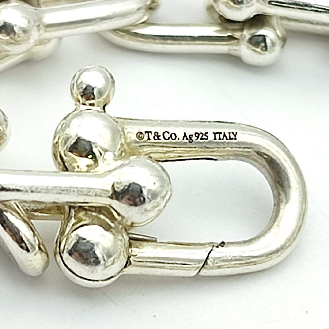 【美品】ティファニー ハードウェア スモール リンク ブレスレット シルバー TIFFANY&Co./ティファニー】 ハードウェア スモールリンク