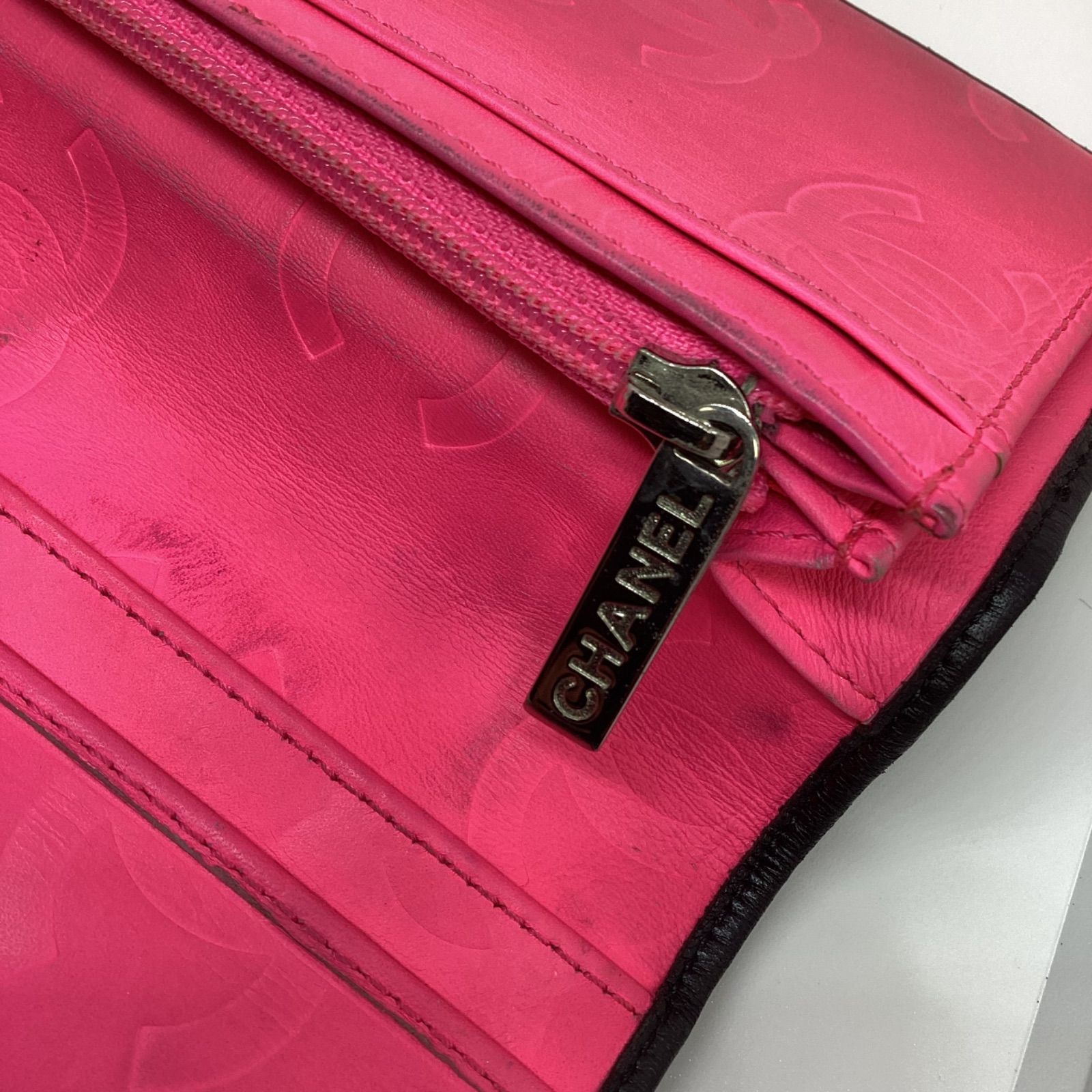 シャネル CHANEL カンボンライン 長財布 ☆ギャランティカードあり