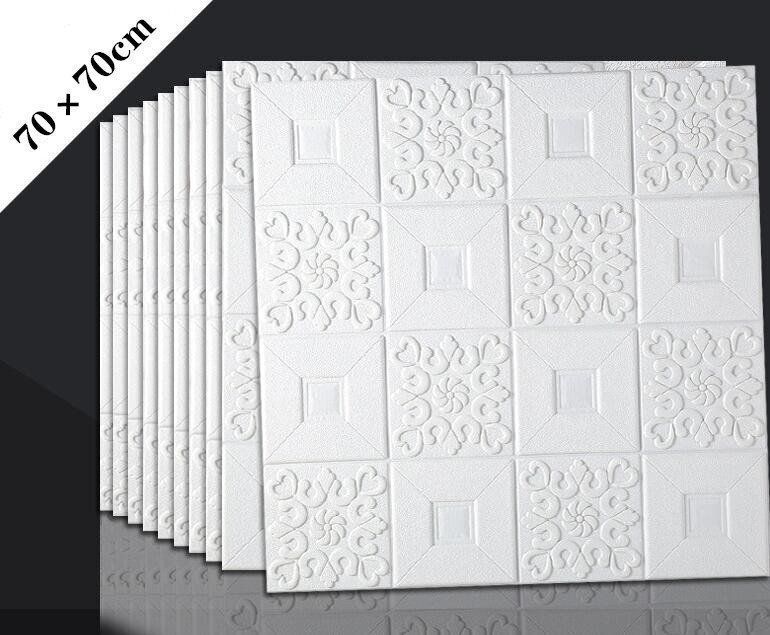 新品20枚 70cm×70cm 背景壁 3D立体レンガ模様壁紙 防水 汚い防止