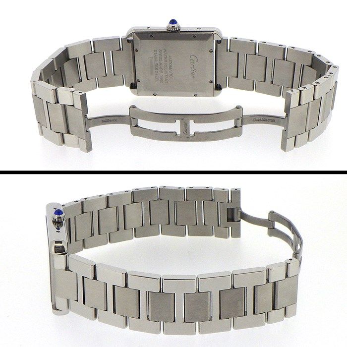 カルティエ Cartier 腕時計 タンク ソロ XL W5200028 デイト ローマンインデックス レクタンギュラー マット シルバー文字盤 SS 自動巻き 【箱・保付き】 【中古】 カルティエ Cartier 腕時計 タンク ソロ XL W5200028 デイト ローマン