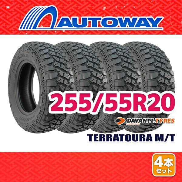 AUTOWAY 255|55R20 サマータイヤ DAVANTI TERRATOURA M|T 20インチ 4本セット 夏タイヤ オートウェイ