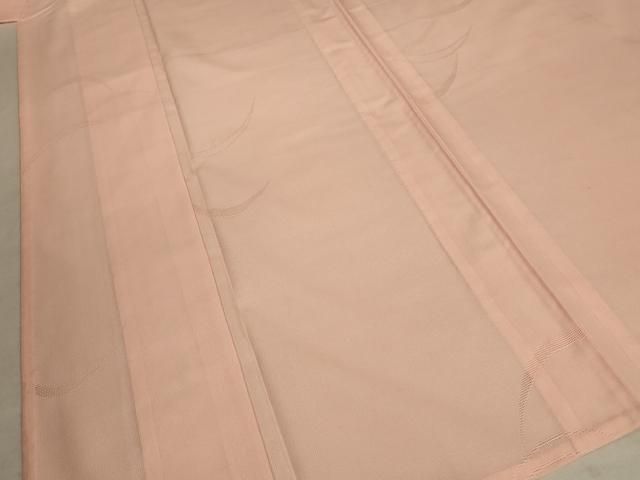 平和屋着物＊夏物　色無地　縦絽　芝紋紗　洒落柿色　正絹　逸品　未使用　AABA6487jd
