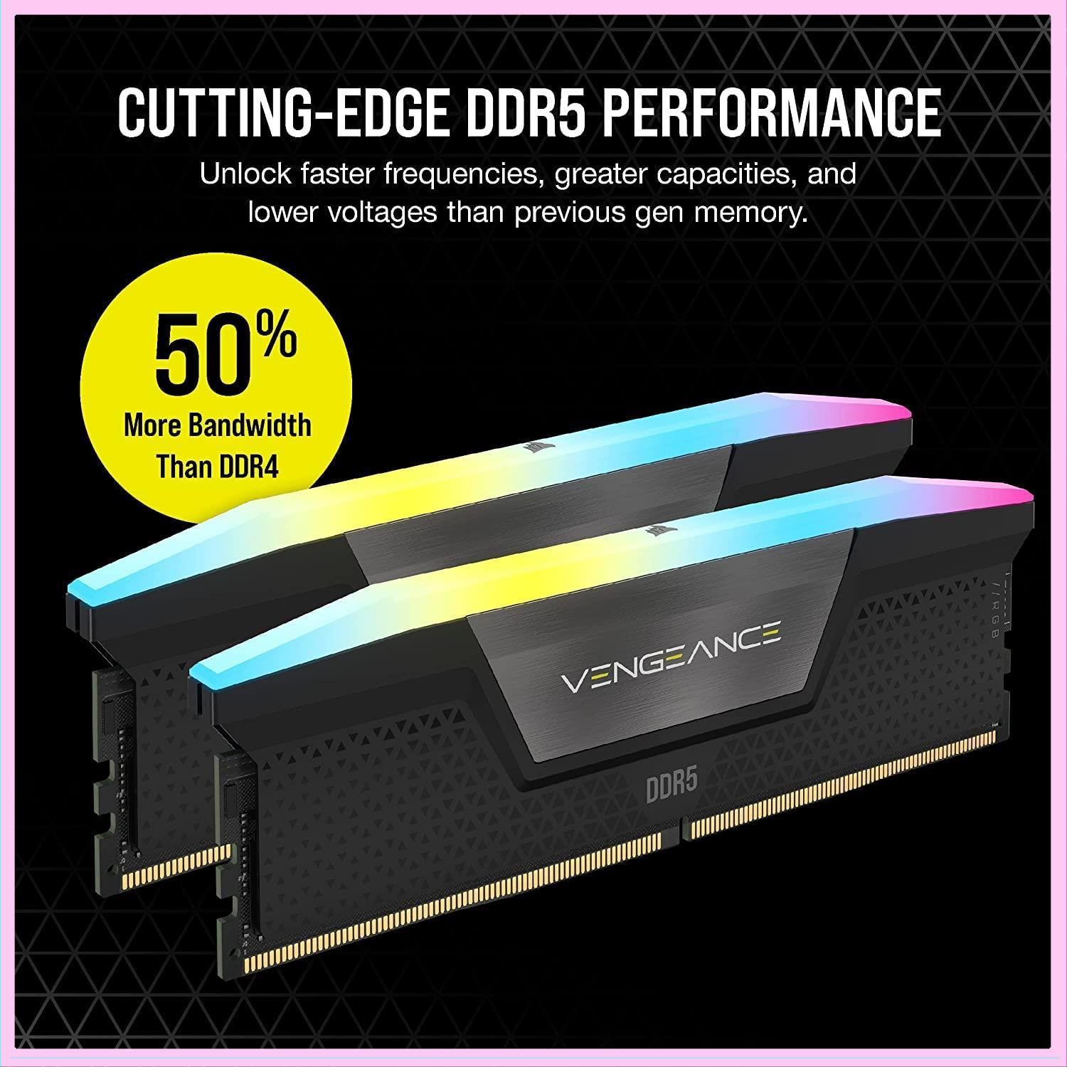 CORSAIR DDR5-6000MHz デスクトップPC用メモリ VENGEANCE RGB DDR5