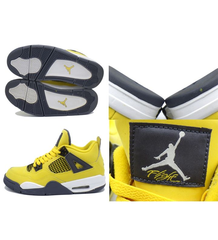 ナイキ NIKE 【 GS AIR JORDAN 4 Tour Yellow 408452 700 】 GS