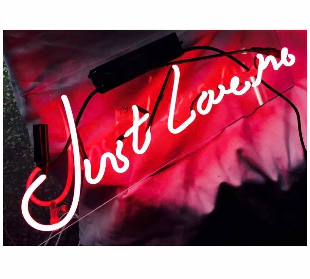 ネオンサインJUST LOVE ME 省エネ バー インテリア 14*9インチ
