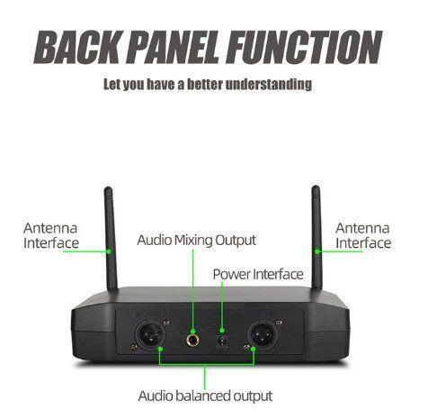 ワイヤレスマイクシステム プロフェッショナル UHF 4CH カラオケ