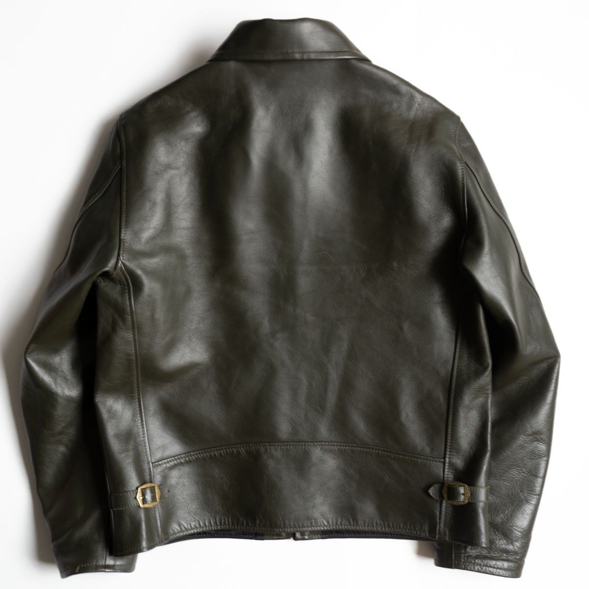 ビッグサイズ46 trophy clothing Hummingbird Horsehide Jacket オリーブ トロフィークロージング 25090823