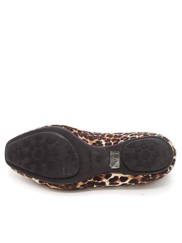 JIMMY CHOO ジミー チュウ WHEEL レオパードハラコフラットシューズ 