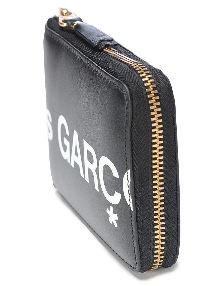 comme des garcons コムデギャルソン ロゴプリント ジップ 二つ折り財布 HUGE LOGO