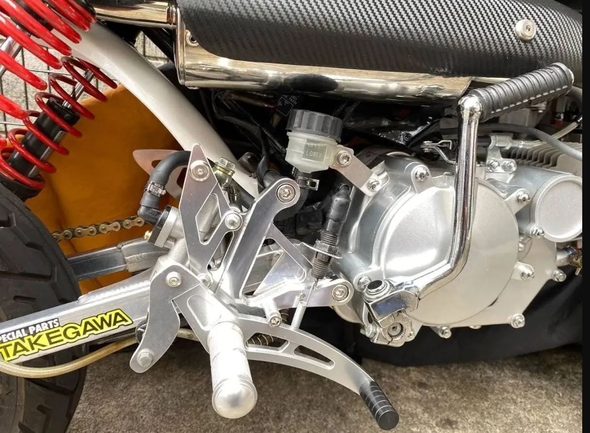 ホンダ モンキー Z50 用JIN YAO アルミ製バックステップキット シルバー ポジション調整 高強度 軽量 アルミ削り出し