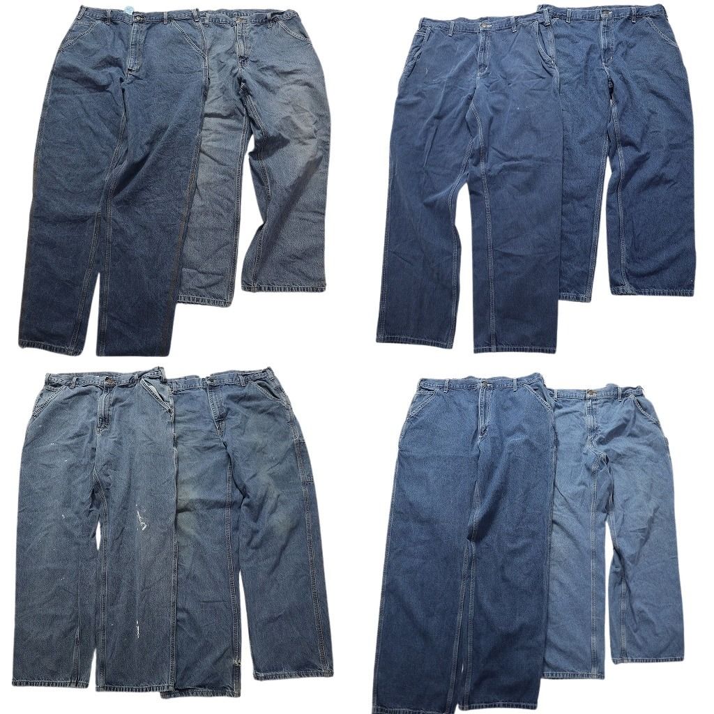 古着卸 カーハート Carhartt ペインターデニム パンツ 8枚セット メンズ 38 |40 アメカジ フェード 古着 NA3486