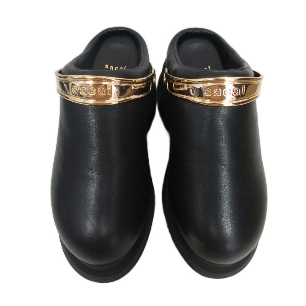 サカイ sacai 25SS Collection Leather Sabo Wedge 