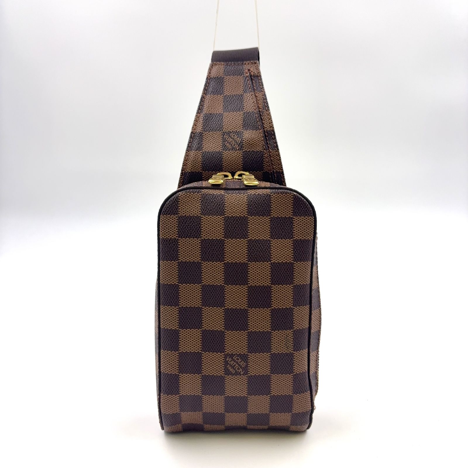LOUIS VUITTON ジェロニモス ダミエ PVC ブラウン ボディバッグ ゴールド N51994