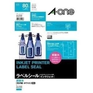 （まとめ） エーワン 超耐水光沢紙 8面 四辺余白付 角丸 10シート入〔×5セット〕