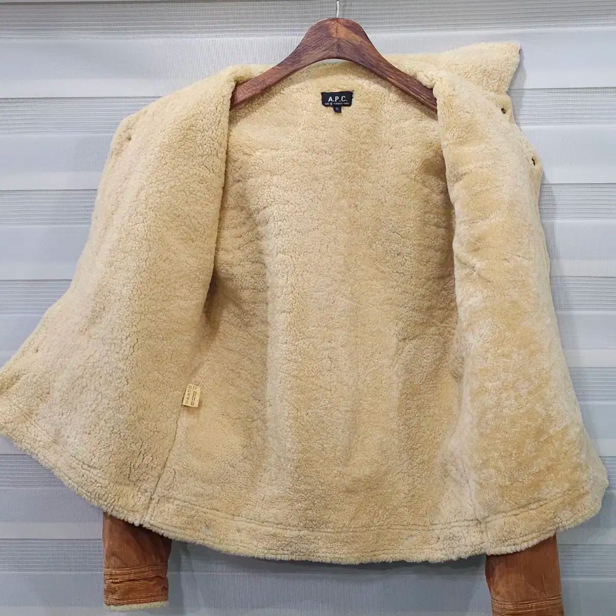 A.P.C ボアジャケット A.P.C. ブラウン ボア襟 ジャケット