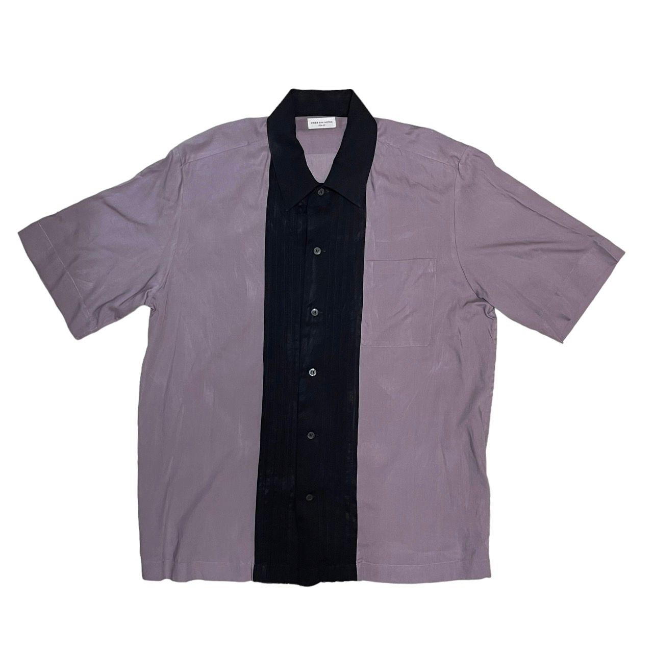DRIES VAN NOTEN ドリスヴァンノッテン 2トーンプリーツシャツ - メルカリ
