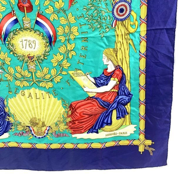 7AM22 新品未使用 タグ付き HERMES カレ90 フランス革命を記念して