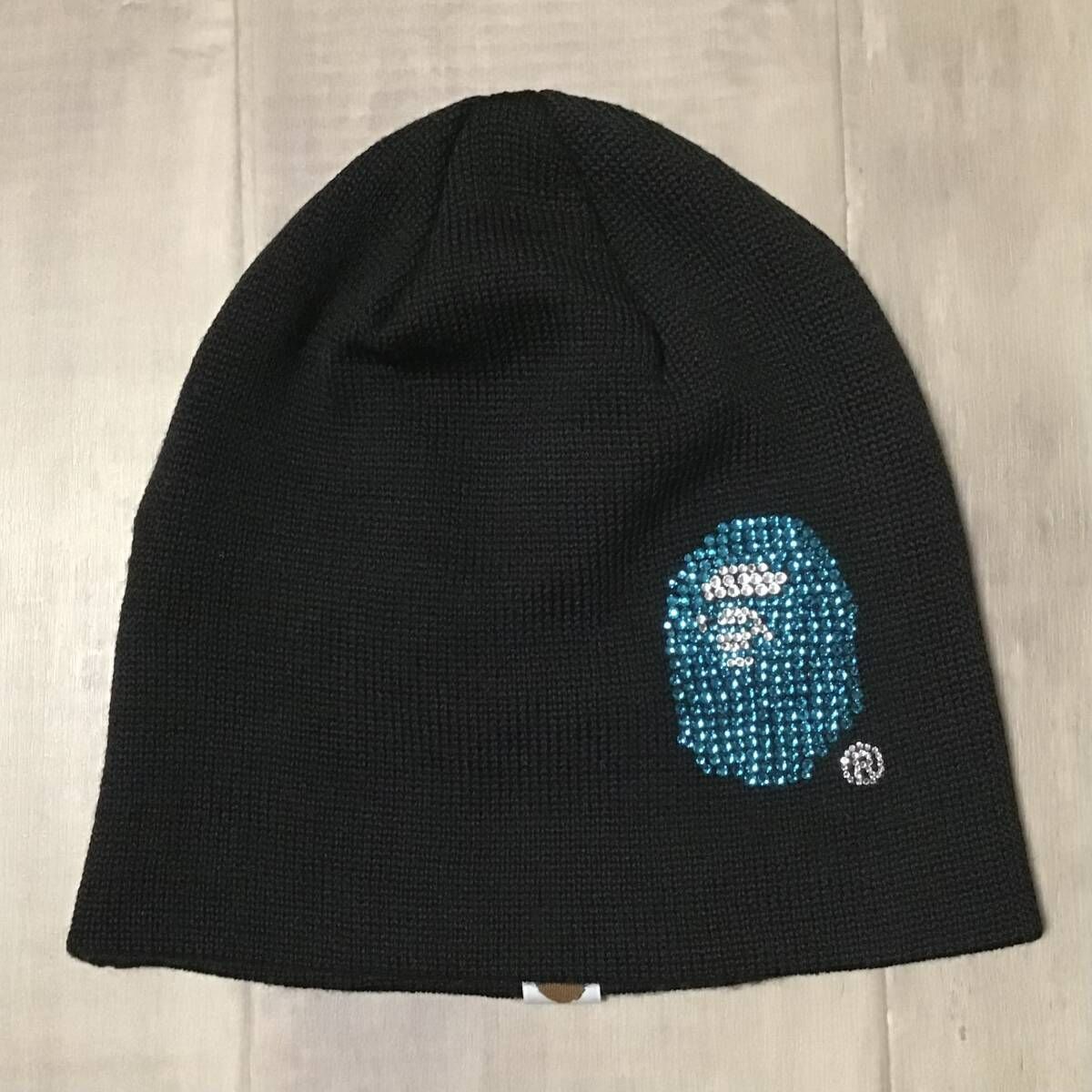 スワロフスキー APE FACE ニット キャップ a bathing ape BAPE