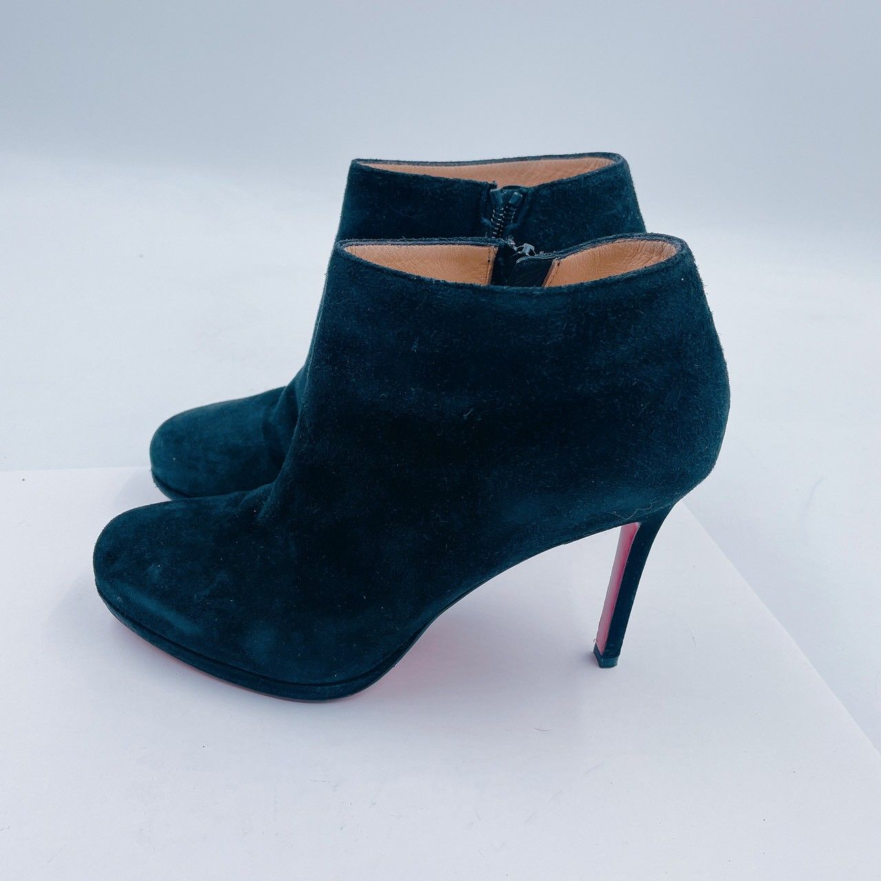 Christian Louboutin クリスチャンルブタン ピンヒール スウェード レザーブーツ レディース ブラック