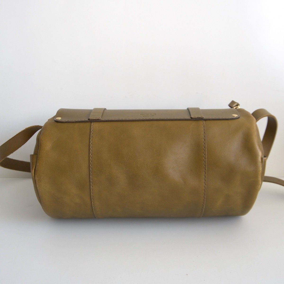 美品】 HERZ ヘルツ 【ドラム型ショルダー(CK-1)】グリーン レザー