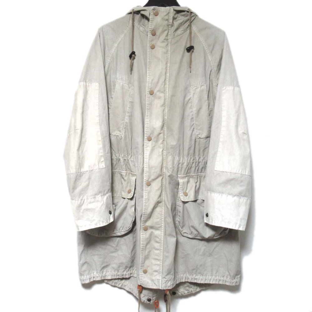 Barbour バブアー エンジニアードガーメンツ フーディー モッズコート Sサイズ ベージュ メンズ 古着