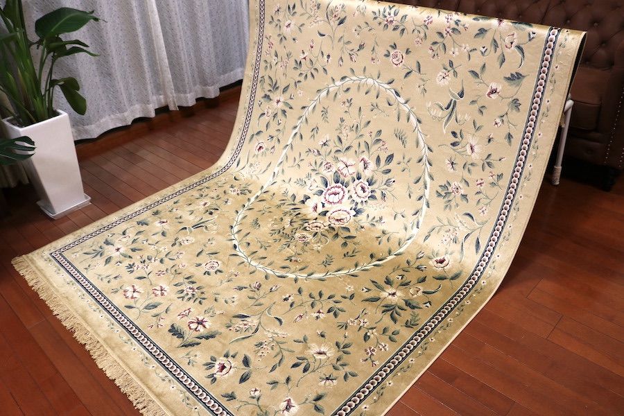 ペルシャ柄絨毯 160×230 新品未使用 ラグ カーペット ゴールド 訳あり ペルシャ柄絨毯 160×230 新品未使用 ラグ カーペット ゴールド 訳あり