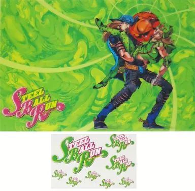 中古】デスクマット E ジャイロ＆ジョニィ(黄緑) ビジュアル