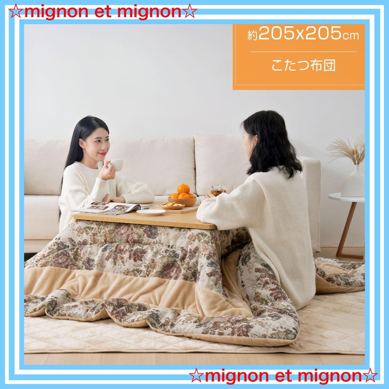 HOMFINE こたつ布団 正方形 大判 単品 205x205cm 両面使える こたつふとん リバーシブル 果てしない こたつ用布団