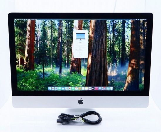 Apple iMac 27インチ Retina 5K 2019 Core i9-9900K 3.6GHz 64GB 1TB Radeon Pro Vega 48 5120x2880ドット macOS Sequoia