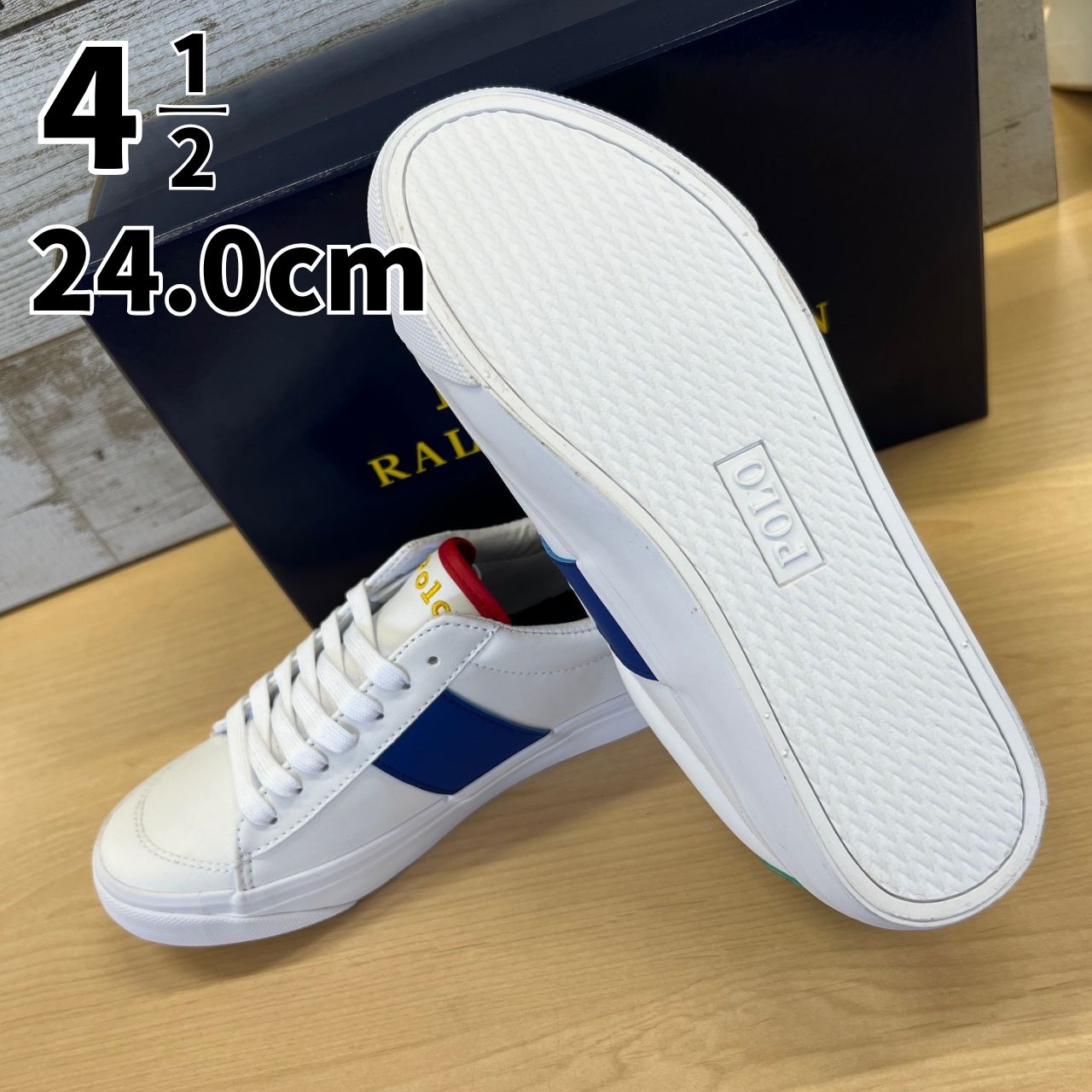 【新品未使用】Polo Ralph Lauren スニーカー 24.0 POLO RALPH LAUREN ポロ ラルフローレン RYLEY スニーカー 24cm