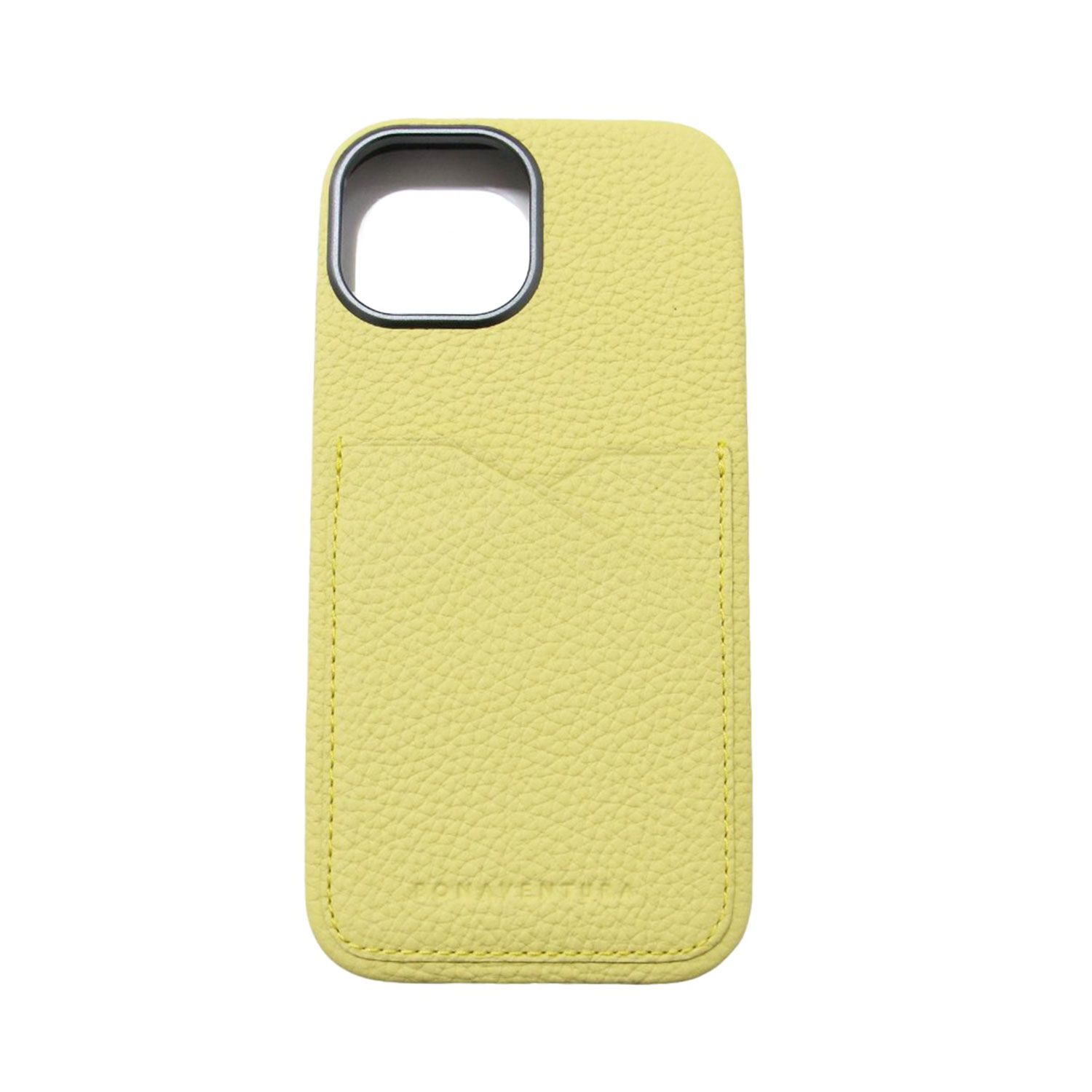 BONAVENTUR ボナベンチュラ カバーケース ゴールド iPhone15 iPhone 15) ハンドル付き バックカバーケース シュリンクレザー