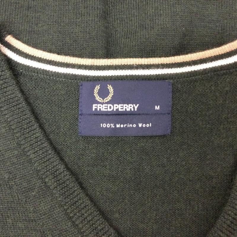 新品】FRED PERRY メリノウールニット 刺繍ロゴ M - 4oficio.net.br