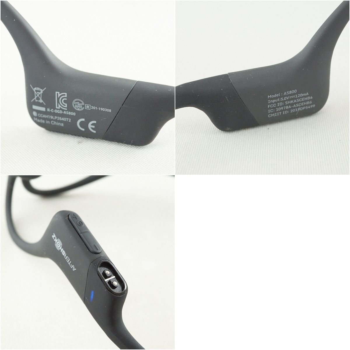 AfterShokz Aeropex 骨伝導イヤホン USED美品 AFT-EP-000011 ブラック